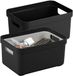 Sunware Boîtes de rangement Sigma - Plastique - Noir - 3 Pièces