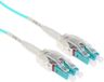 ACT 0,5 meter Multimode 50/125 OM3 Polarity Twist patchkabel met LC connectoren