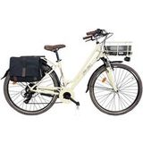 Canellini Elektrische stadsfiets Dolce Vita CITY 28" dame met tassen - Crème