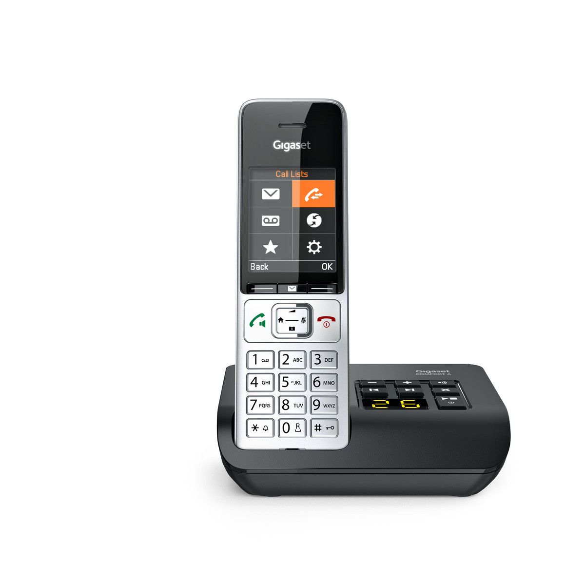 Gigaset COMFORT 500A Analoog/DECT Telefoon - Zwart/Zilver