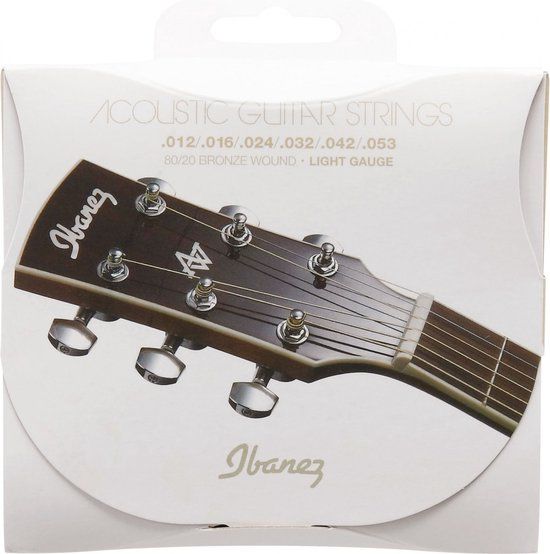Ibanez IACS6C Acoustic Guitar Strings - Light Gauge - 6-pack