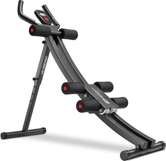 Hop-Sport HS-2001ABT – Buik- en Rugtrainer – Opvouwbaar – met LCD – Kniesteun