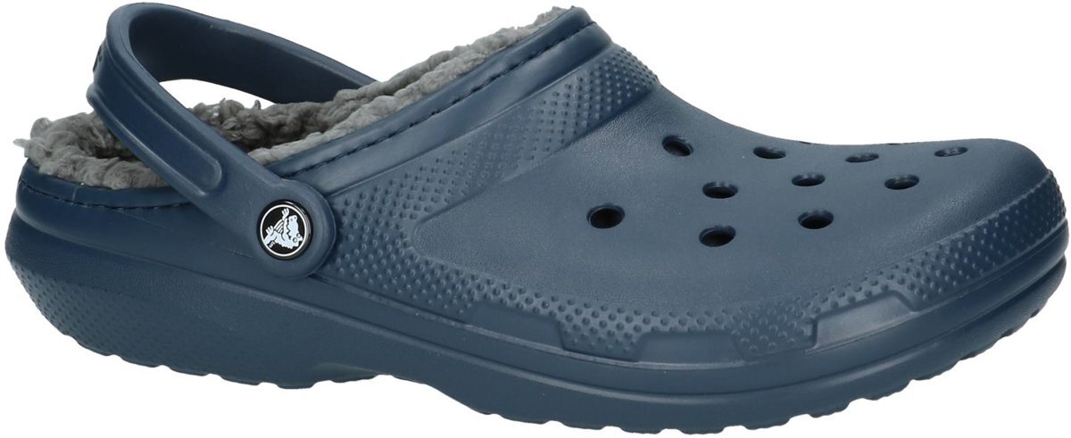 Crocs - Classic Lined - Sportieve slippers - Heren - Maat 45 - Blauw - 459 -Navy/Charcoal