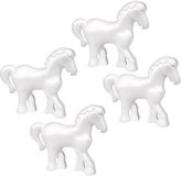 Rayher hobby materialen Rayher hobby Piepschuim vormen en figuren - 4x - paardje - wit - 15 cm