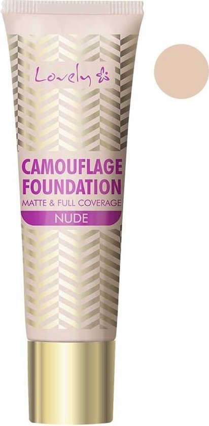 Lovely - Camouflage Foundation Matt & Full Coverage Crying Face Primer 2 Nude 25G