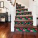 Ambiance Sticker Zelfklevende trap, tegels, trap, tropisch, Saint Barthelemy, zelfklevend, voor trappen, cementtegels, 2 stroken van 15 cm x 105 cm