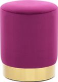 vidaXL Kruk fluweel 28 x 36 cm Paars en Goudkleurig
