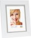 Deknudt Frames Fotolijst wit met zilverbies, kunststof 18 x 14 cm