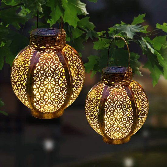 Lardic Solar Tuinlamp - Bronskleurig Metaal - Buitenverlichting op Zonne-energie - Modern Design