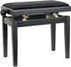 Innox Banc de piano réglable - Avec siège en tissu - PB 40BK-M - Noir