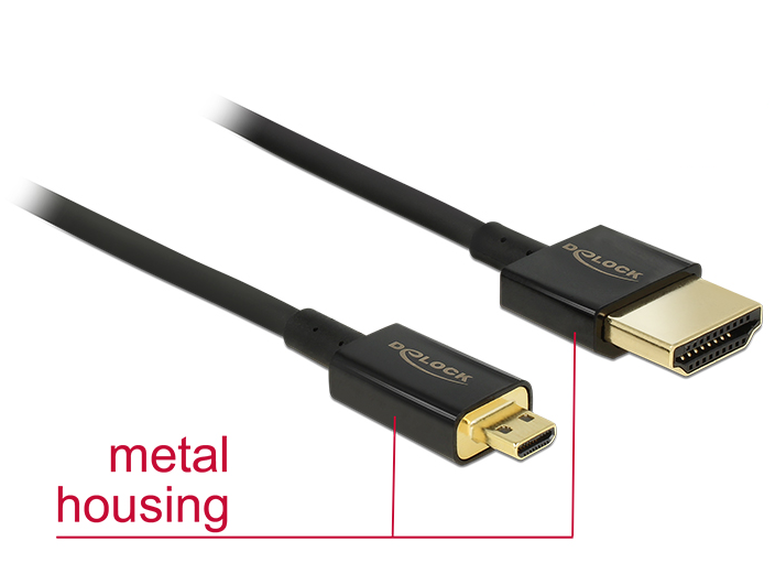 DeLOCK 85118 HDMI Kabel - 0,25 m - Zwart