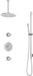 Hotbath Buddy - Inbouw Regendoucheset - 2 Stopkranen - Thermostatisch - Plafondbuis 30 cm - Hoofddouche 300 mm - Staafhanddouche - Glijstang 900 mm - Waterbesparend - V01