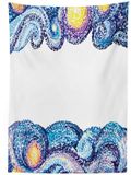 ABAKUHAUS Tafelkleed 140x240 cm – satijnmix, Binnen/Buiten, Wit-Blauw
