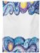 ABAKUHAUS Tafelkleed 140x240 cm – satijnmix, Binnen/Buiten, Wit-Blauw