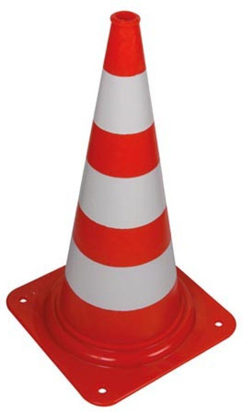 Perel Rood/Witte Afbakeningskegel 75 cm