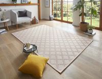 Tapeso Scandinavisch vloerkleed Dawn - crème 155x230 cm