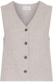 MSCH Copenhagen Mschviana Ginia V Neck Waistcoat Blazers Dames - Zand - Maat XL