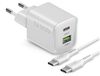 SBS Chargeur secteur 20W GaN Power Delivery et câble USB-C 1,5 m