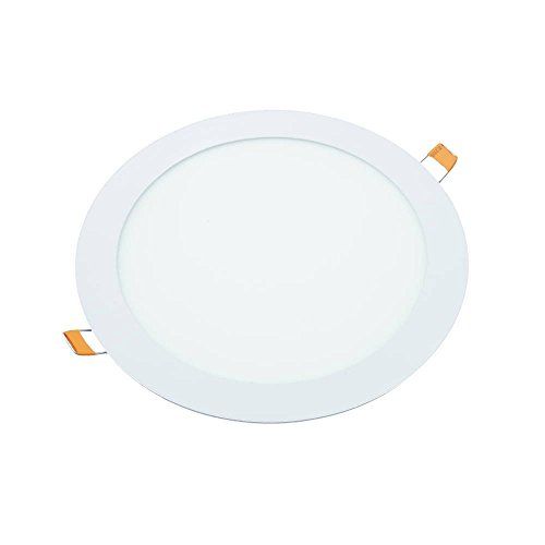 JANDEI - 18W LED inbouw plafondlamp, downlights rond, plat, mat wit, 4200K