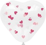 Folat Ballonnen harten confetti (4 stuks)