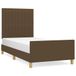 vidaXL Bedframe zonder matras, donkerbruin, 100x200 cm, stof