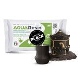AQUA RESIN® Alfa-Gips (Minerale Hars) | Satijnen Porselein-Effect, Klaar met Alleen Water, Veilig en Niet-Toxisch, Wit of Zwart en Kleurbaar, Voor DIY, Mallen, Creatieve Objecten (zwart, 1 kg)