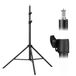 K&F CONCEPT Lichtstandaard voor fotografie, 280cm draagbare uitschuifbare foto video statief standaard, zware verlichting statief met 1/4 inch schroef voor stroboscooplicht/webcams/camera's/softbox