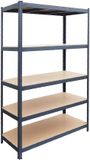 Merkloos Relaxdays Stellingkast - 200x120x50 cm - 875 kg - antraciet