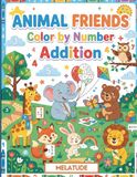 Animal Friends: Color By Number-Addition