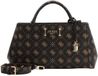 GUESS Carrie Logo Girlfriend Satchel Handtas Donkerbruin