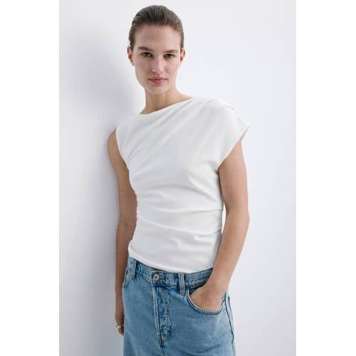 Mango Asymmetrische Top Wit
