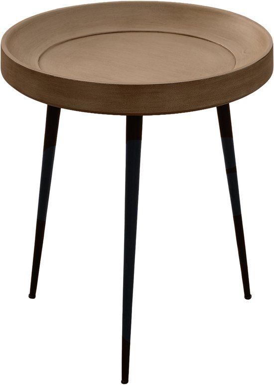 Lewis & Loft Bijzettafel Luus - FSC® Mangohout - Rond ø46 cm - Mat bruin