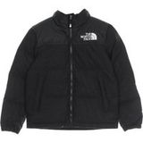 The North Face Retro Nuptse zwarte donsjas voor meisjes, bedrukt uit 1996