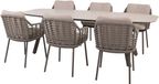 4 Seasons Outdoor Manolo 240x103x75 cm met 6x Puglia dining stoel terre