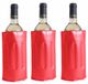 Makito Western Europe 20x Pochettes réfrigérantes rouges pour bouteilles de vin 34 x 18 cm