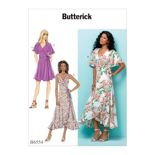 Butterick Patronen 6554 E5 - Misses' Wrap Dresses - Sizes 14-22