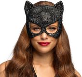 Boland - Masker Mirage cat Zwart - Volwassenen - Kat - Glitter & Glamour