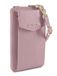 Lazarotti Leren Portemonnee Schoudertas Bologna Leather Zip Around Wallet With Phone Pocket Pink 2 Oud roze