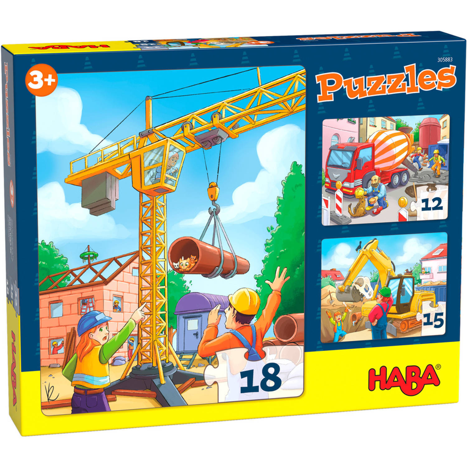 Haba Puzzels Bouwvoertuigen