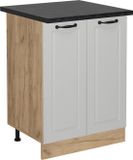 Vicco R-Line Keukenonderkast – 60 cm, WB Antraciet Wit Landhuis