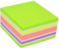 Stick'n Sticky Notes Kubus - 76x76mm - Neon/Pastel Mix Groen - 400 Blaadjes