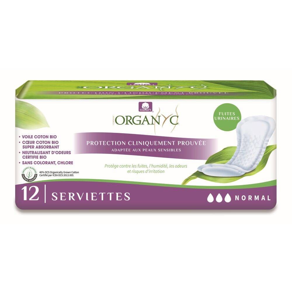 Organyc® Urineverlies Inlegkruisjes - Normaal - 12 stuks