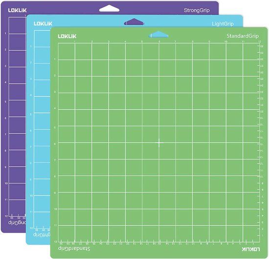 LOKLiK Set van 3 Snijmatten – Multipack Snijmatten met Zelfherstellend Oppervlak voor iCraft – Bevat Standaard, Sterke en Zachte Hechting, Inclusief Accessoires