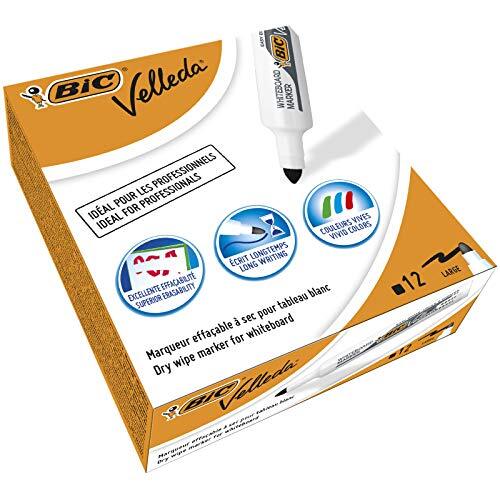 BIC VELLEDA Whiteboard Bullet 1711 Marker 1.9mm Zwart (Doos 12)