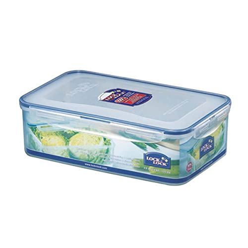 LocknLock PP Classic voorraaddoos met rooster, 3,6 l, 301 x 188 x 94 mm, 100% lucht- en waterdicht, slim sluitsysteem, vershouddoos voor koelkast en vriesvak