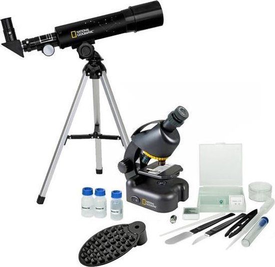 National Geographic Telescoop- en Microscoopset - Reflector Telescoop - 50mm - Zwart