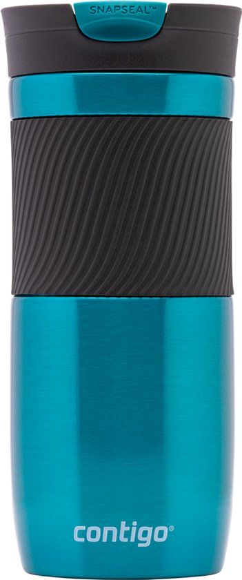 Contigo Byron Snapseal thermosbeker - Biscay Bay - roestvrijstalen isoleerbeker, koffiebeker-to-go, lekvrij, houdt tot 7 uur warm, vaatwasserbestendig BPA-vrij deksel, 470 ml
