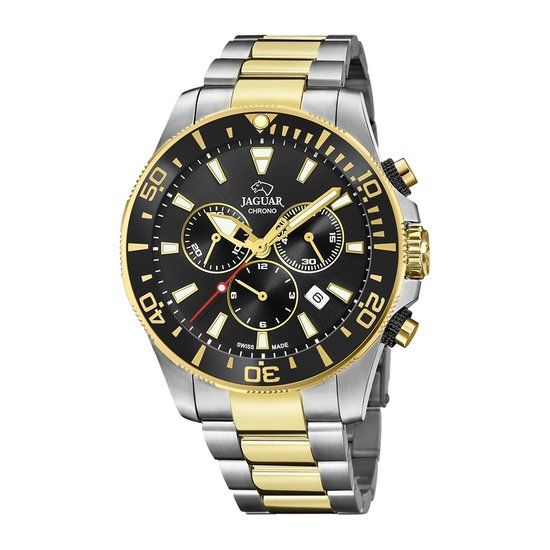 Jaguar J862/2 Heren Horloge - Zwart - Staal - 43.5 mm