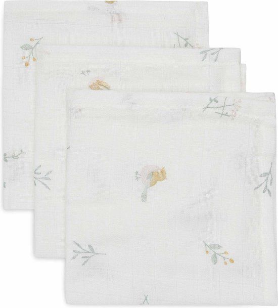 Jollein Hydrofiel Monddoekjes - Lovely Birds - 3 Stuks