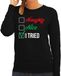 Bellatio Decorations Naughty nice Foute Kerst Sweater - Kersttrui - Zwart - Dames - Sexy - S